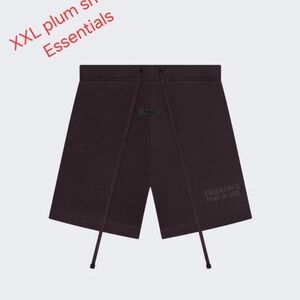 Fear of God Essentials Dark Plum Athletic Shorts